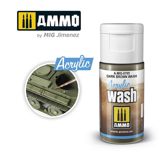 AMMO DARK BROWN WASH ACRYLIC 0705