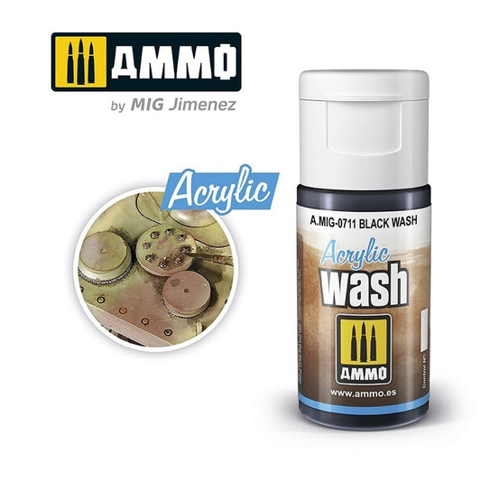 AMMO BLACK WASH ACRYLIC 0711