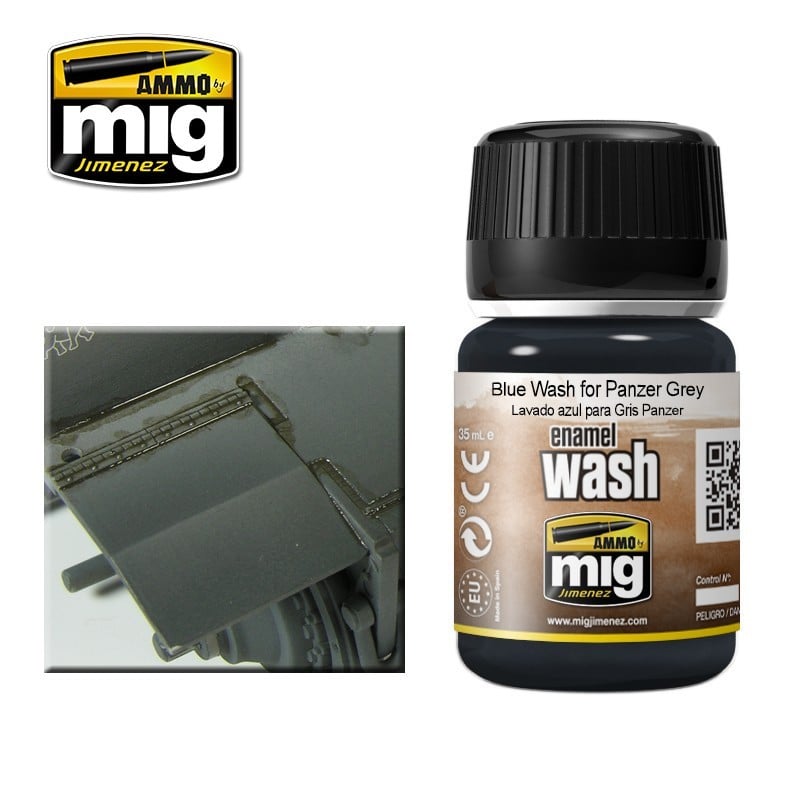 AMMO Blue WASH for Panzer Grey 1006