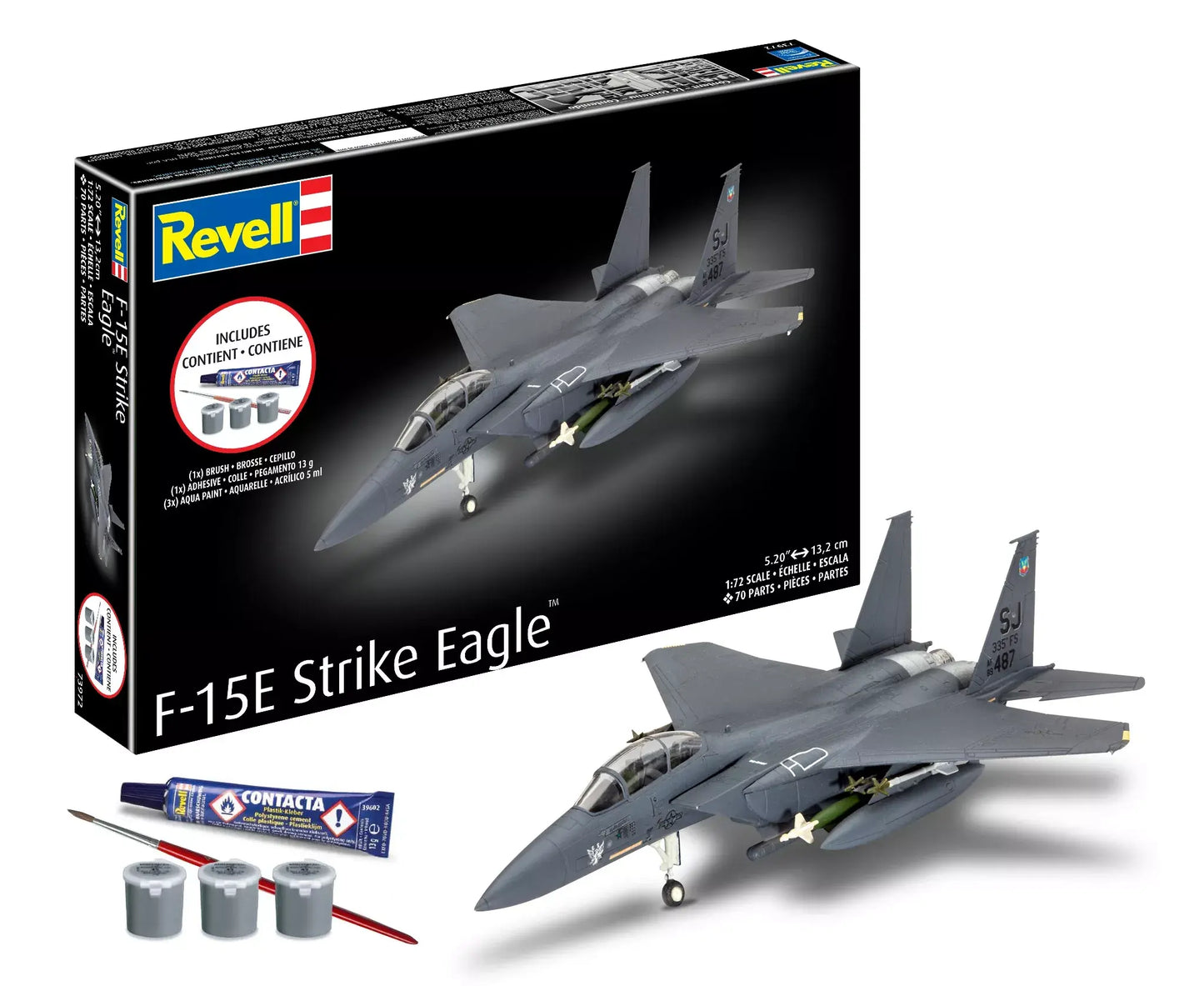 Revell 1/144 F-15E Strike Eagle & Bombs Model Kit - RMX73972