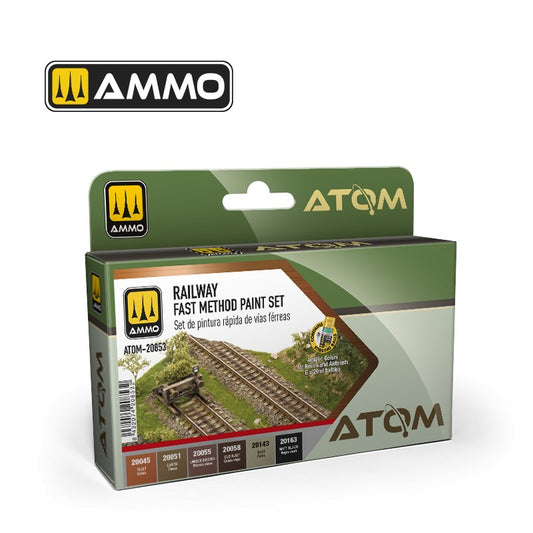 AMMO ATOM Railway Fast Method paint Set 20853