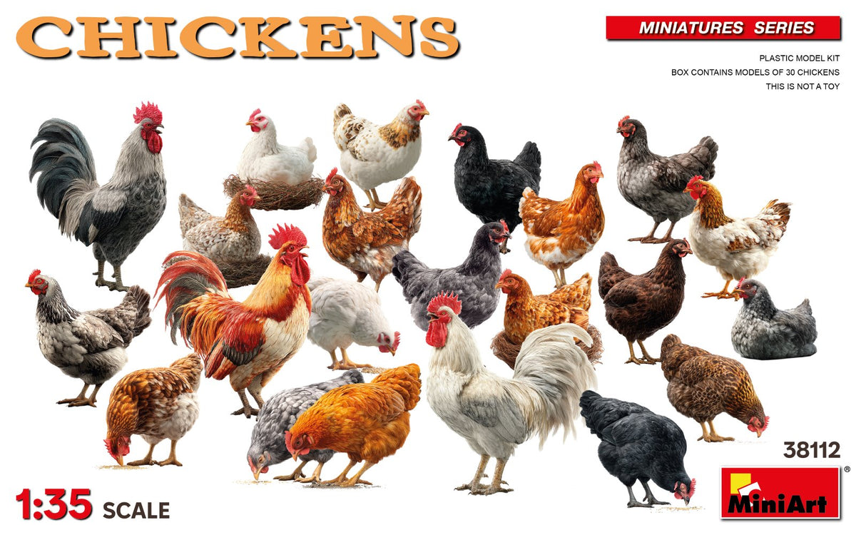 MiniArt 1/35 Chickens - 38112
