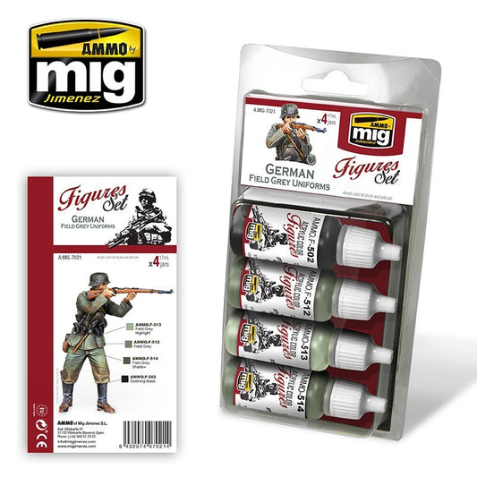 AMMO German Field Grey Uniforms Figures Set 7021