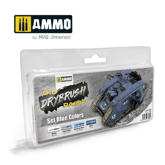 AMMO DRYBRUSH SET BLUE COLORS 7303