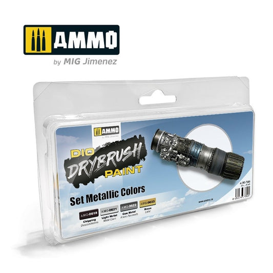AMMO DRYBRUSH SET METALLIC 7305