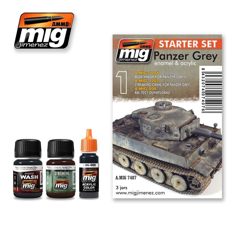 AMMO PANZER GREY STARTER WEATHER SET 7407