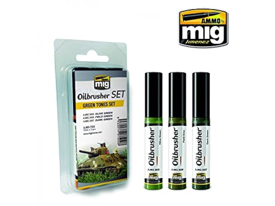 AMMO GREEN TONE OILBRUSH SET 7502