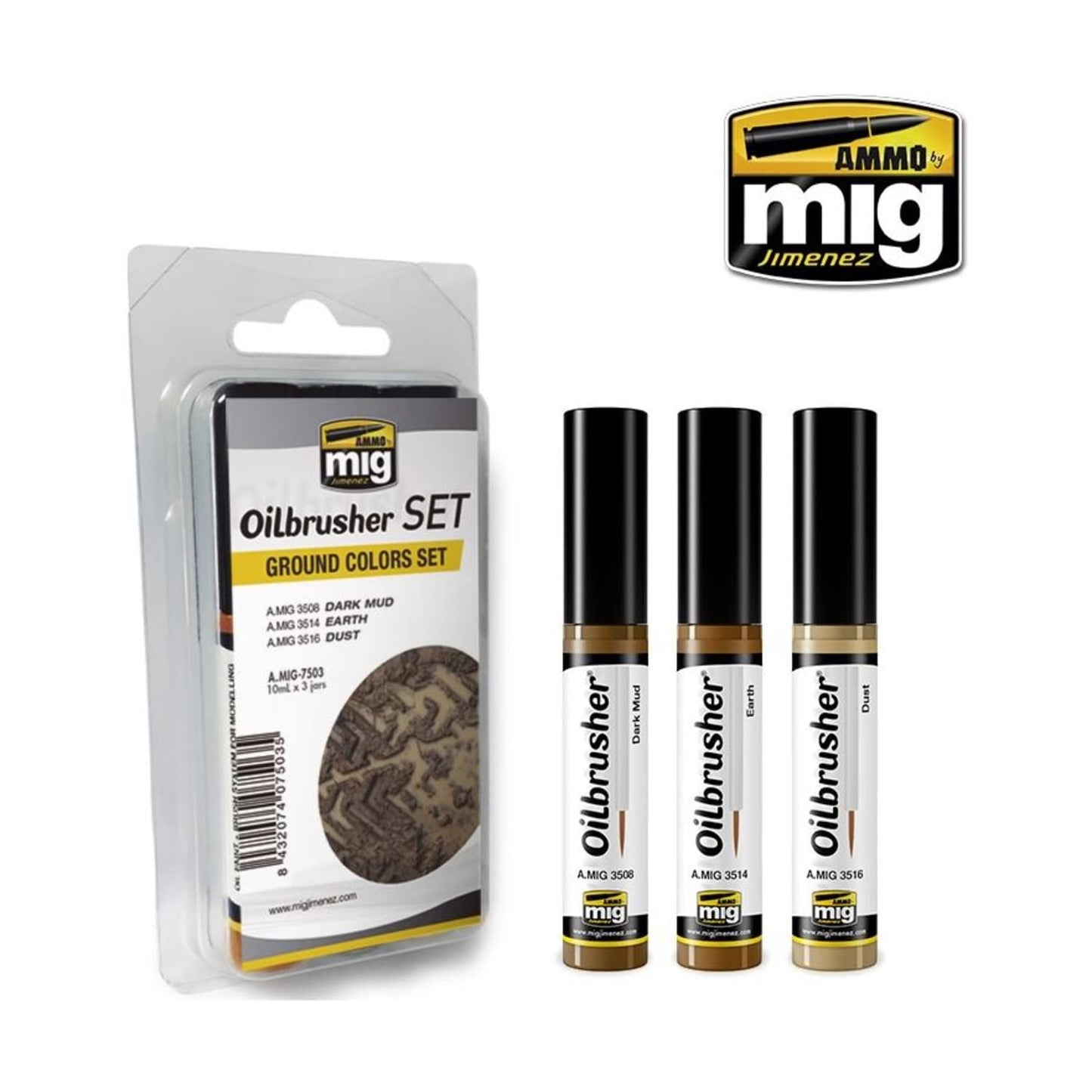 AMMO GROUND COLOR OILBRUSH SET 7503