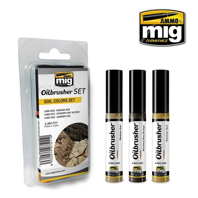 AMMO SOIL COLOR OILBRUSH SET 7511