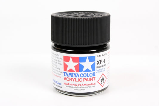 Tamiya Acrylic Xf-1 Flat Black 23Ml Bottle