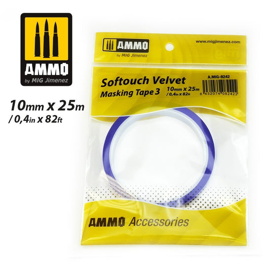 AMMO Velvet Softouch Masking Tape 3 (10mm x 25M) 8242