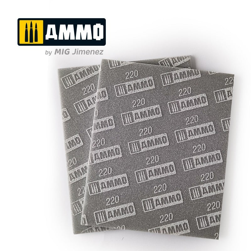 AMMO Sanding Sponge Sheet (220) - 2 pcs. 8557