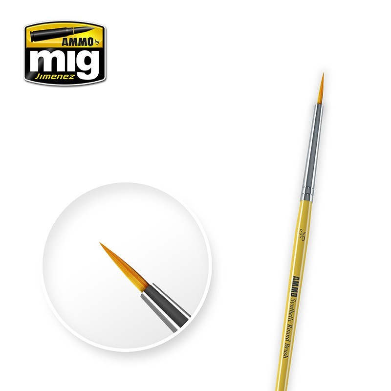 AMMO 3/0 SYNTHETIC ROUND BRUSH 8611