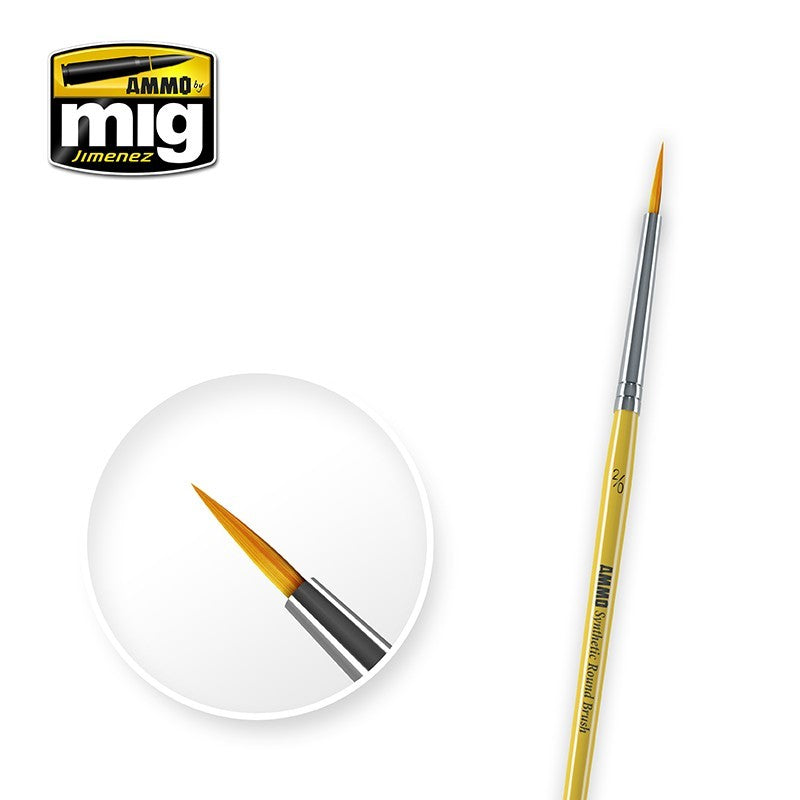 AMMO 2/0 SYNTHETIC ROUND BRUSH 8612