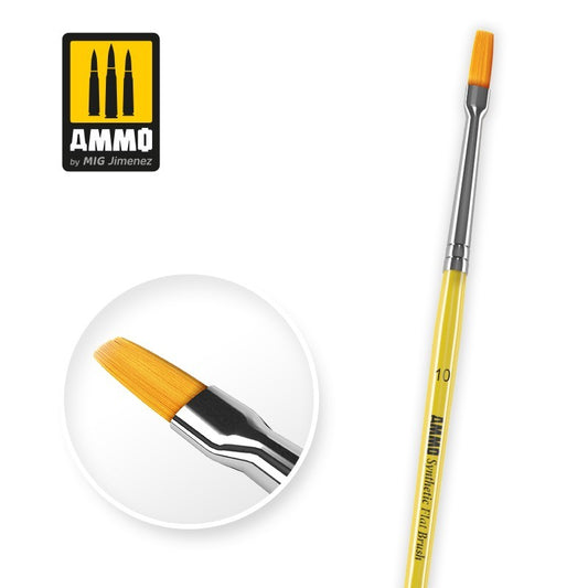 AMMO 10 SYNTHETIC FLAT BRUSH 8622