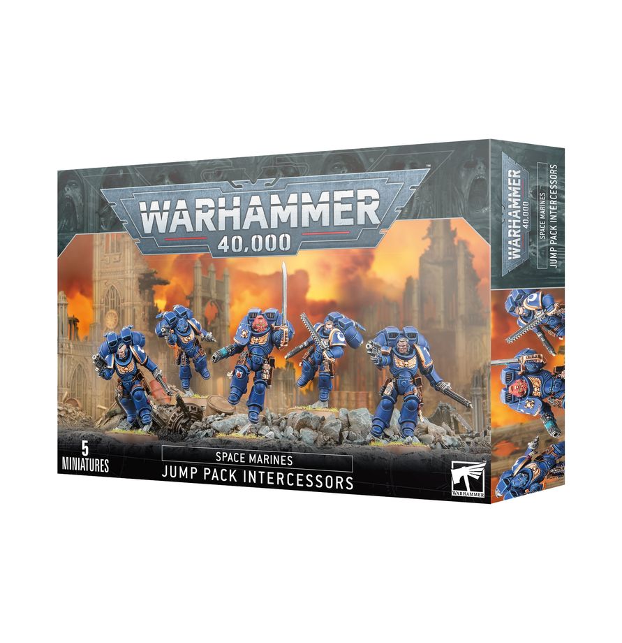 Warhammer 40,000 Space Marines Assault Intercessors with Jump Packs
