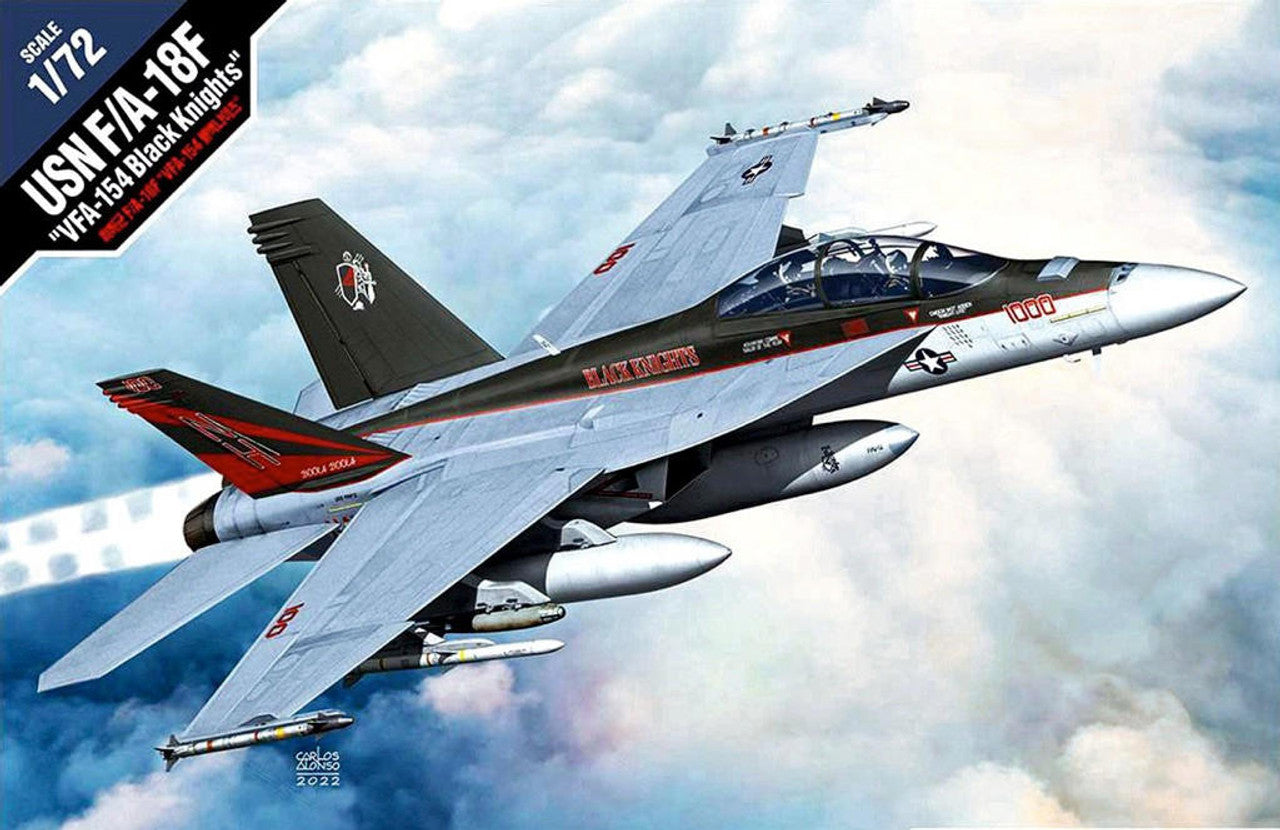 Academy 1/72 USN F/A-18F VFA-154 Black Knights