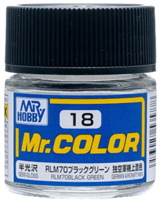 Mr. Hobby - Mr. Color C18 SEMI GLOSS RLM70 BLACK GREEN
