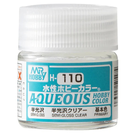 Mr. Hobby - Aqueous Hobby Color H110 CLEAR SEMI GLOSS 10ML