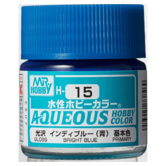 Mr. Hobby - Aqueous Hobby Color H15 GLOSS BRIGHT BLUE 10ML