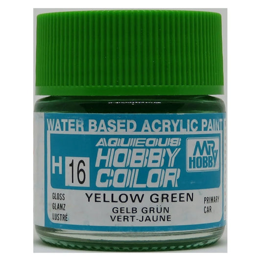 Mr. Hobby - Aqueous Hobby Color H16 GLOSS YELLOW GREEN 10ML