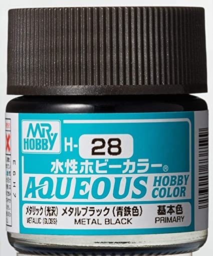 Mr. Hobby - Aqueous Hobby Color H28 METALLIC BLACK 10ML