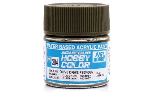 Mr. Hobby - Aqueous Hobby Color H304 OLIVE DRAB FS34087