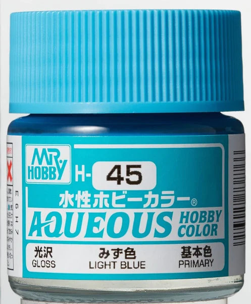 Mr. Hobby - Aqueous Hobby Color H45 GLOSS LIGHT BLUE 10ML