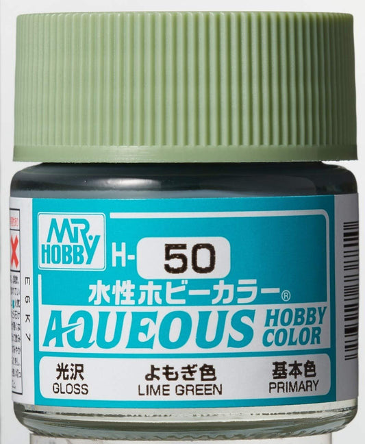 Mr. Hobby - Aqueous Hobby Color H50 GLOSS LIME GREEN 10ML