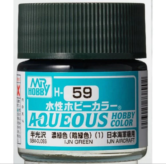 Mr. Hobby - Aqueous Hobby Color H59 GLOSS IJN GREEN 10ML
