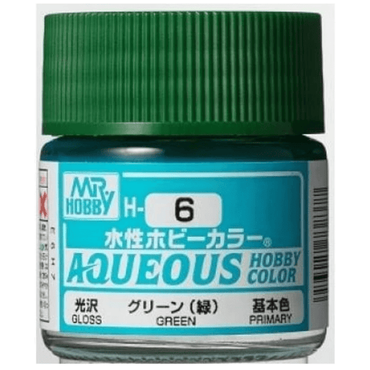 Mr. Hobby - Aqueous Hobby Color H6 GLOSS GREEN 10ML