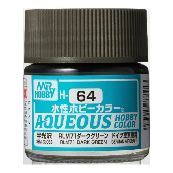 Mr. Hobby - Aqueous Hobby Color H64 SEMI GLOSS RLM71 DARK GREEN