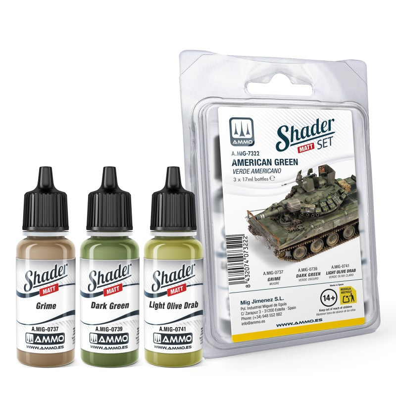AMMO American Green Matt Shader Set 7322