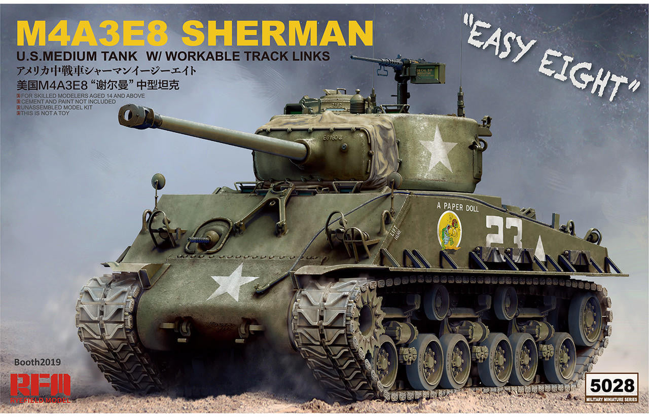Ryefield 1/35 Model M4A3E8 Sherman Easy Eight with Workable Tracks