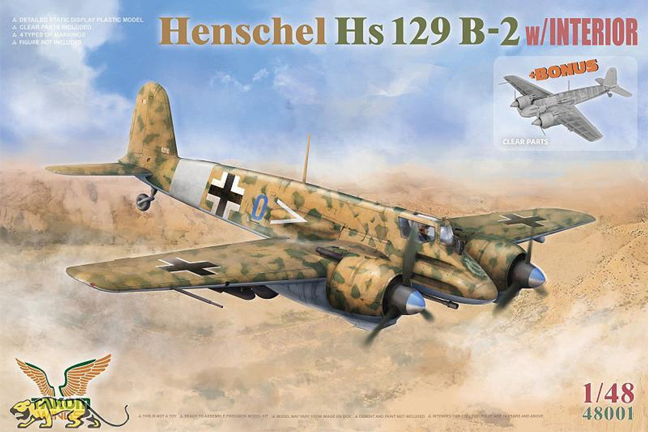 Takom Wings 1/48 Henschel Hs129 w/Interior