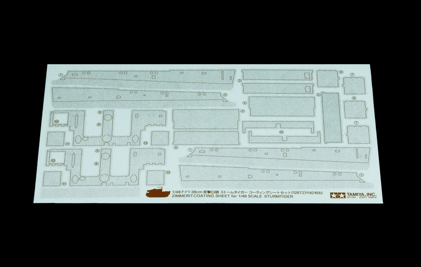 Tamiya 1/48 Sturmtiger Zimmerit Coating Sheet