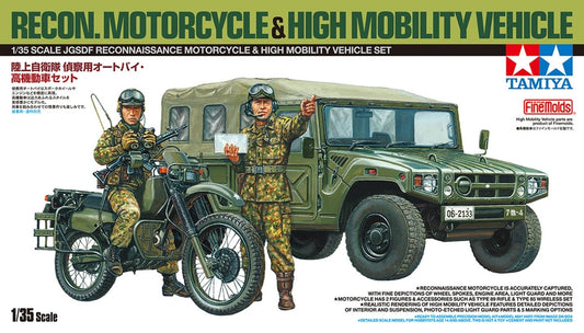 Tamiya 1/35 Jgsdf Recon Motorcycle High Mobility Vehicle Set