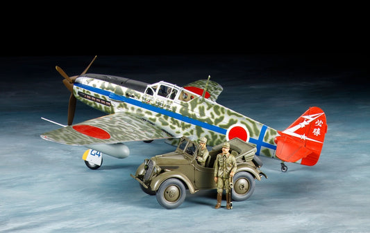 Tamiya 1/48 Kawasaki Ki-61-Id Hien Tony W/4X4 Light Vehicle Kurogane