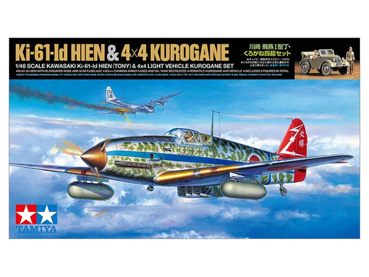 Tamiya 1/48 Kawasaki Ki-61-Id Hien Tony W/4X4 Light Vehicle Kurogane