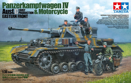 Tamiya 1/35 German Panzer Iv Ausf.G Early Motorcycle Set Eastern Front