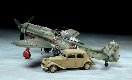 Tamiya 1/48 Focke-Wulf Fw190 D-9 Jv44 W/Citroen Traction 11Cv Car