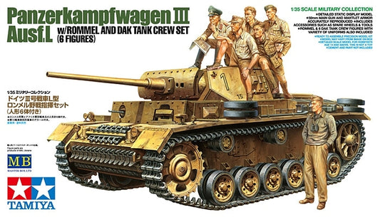 Tamiya 1/35 German Panzer Iii Ausf.L W/Rommel And Dak Tank Crew