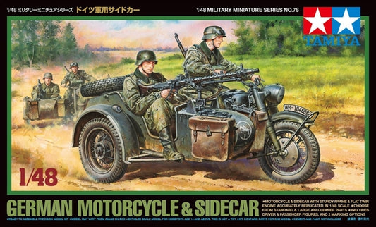 Tamiya 1/48 German Motorcycle/Sidecar