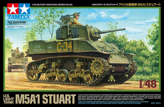 Tamiya 1/48 Us Light Tank M5A1 Stuart