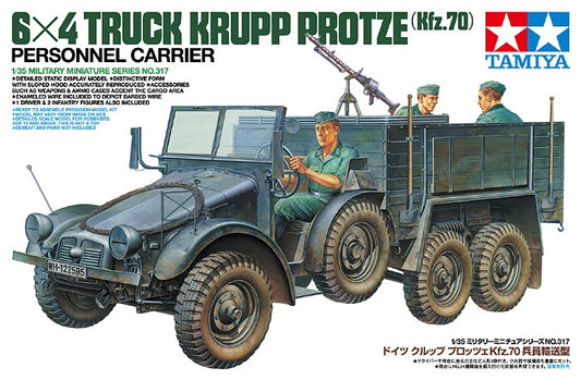 Tamiya 1/35 German 6X4 Truck Krupp Protze W/Three Figures