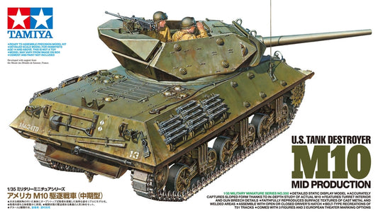 Tamiya 1/35 Us Tank Destroyer M10 Mid Prod