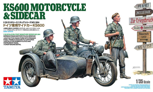 Tamiya 1/35 German Ks600 Motorcycle W/Sidecar