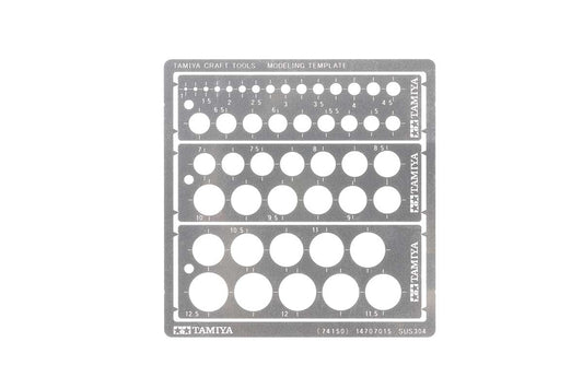 Tamiya Modeling Template (Round/1-12.5Mm)