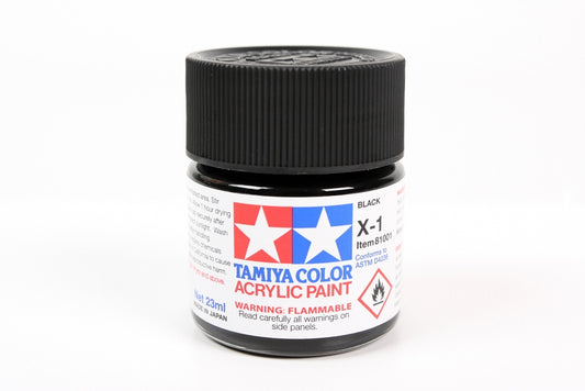 Tamiya Acrylic X-1 Black 23Ml Bottle