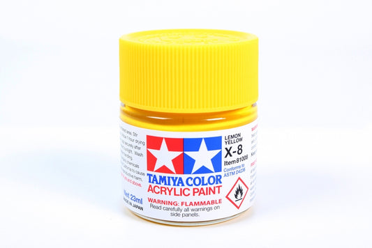 Tamiya Acrylic X-8 Lemon Yellow 23Ml Bottle